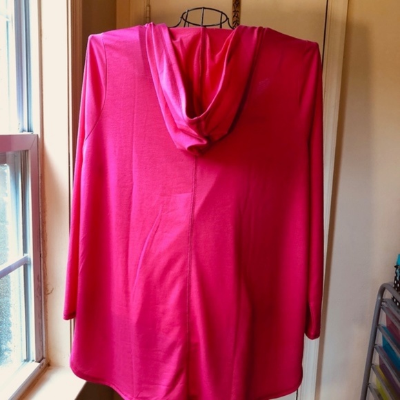 Lane Bryant pink v-neck hoodie 22/24 - Picture 3 of 6